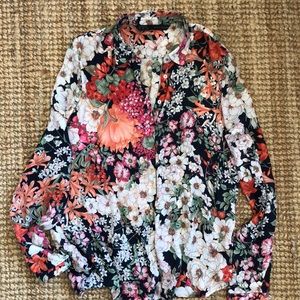 Zara flower print shirt